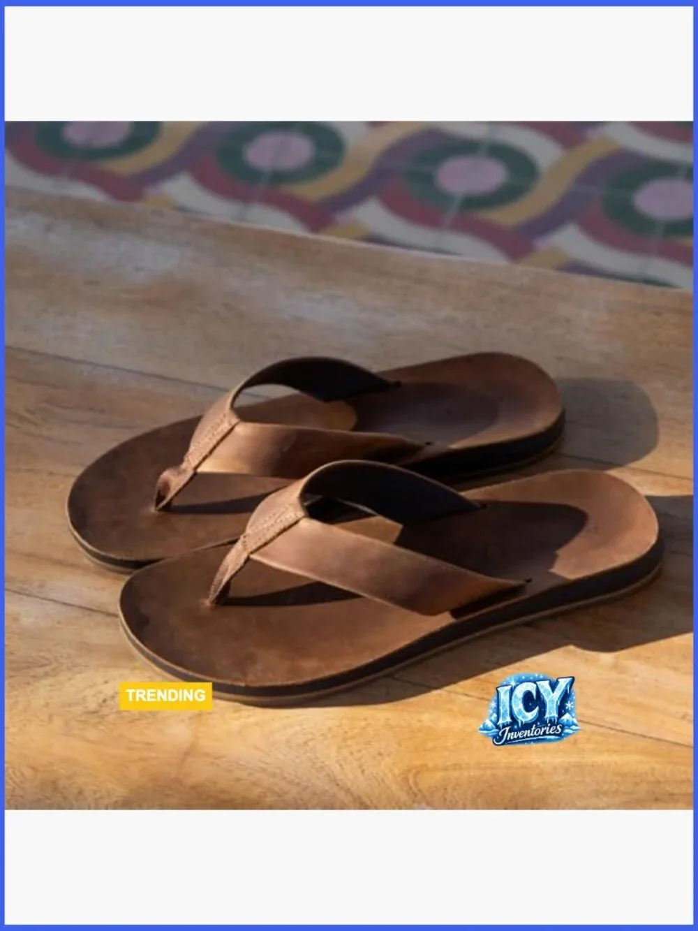 Men's Classic EVA Flip Flop Sandals Hook & Loop